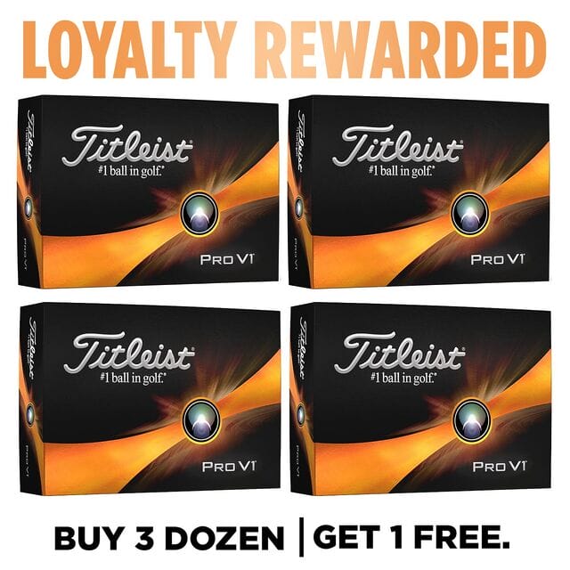 The best season opener deal there is! Purchase 4 dozen Titleist Pro V1, Pro V1x, Pro V1x Left Dash or AVX for the price of 3! Promotion available while stock lasts. Only lasted 9 days last year 🤫.
•
•
•
•
•
•
#titleist #taylormade #cobragolf #taylormadegolf #golf #golfswing #taylormade #golflife #golfing #golfer #nikegolf #golfstagram #pgatour #golfaddict #instagolf #titleist #pga #ping #pinggolf #golfcourse #adidasgolf #teamtaylormade #golfislife #golfinstruction #golftips #golfers #lovegolf #tp #golfdigest #golfing